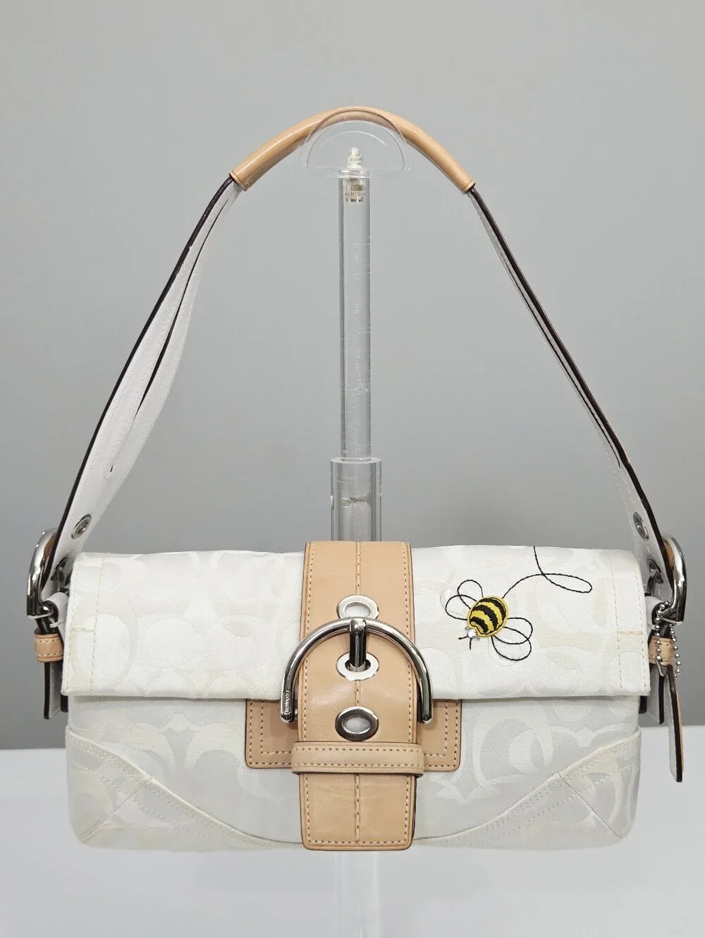 EXCELLENT RARE COACH Y2K OPTIC SIGNATURE C BUMBLE BEE SOHO BAG 1555